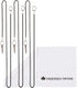 The Friendly Swede High Precision Stylus Pens for Touch Screens, 3pcs 5.5" Stylus Pen for iPad with Replaceable Thin-Tip, Incl. Replacement Tips, ...