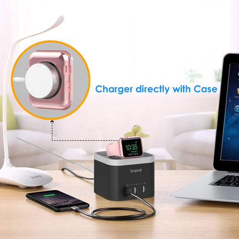 Simpeak 5PACK Soft Back Case Compatible with Apple Watch Series 9 8 7 (41mm 45mm) Series 6 SE 5 4(40mm 44mm) Series 3 2 (38mm 42mm),Clear/Black/Pi...