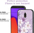 Phone Case for Blu view 2 with Lanyard Strap Girls Women Cute Slim Shockproof Protective Cover Case for Blu view 2/B130DL/B131DL - Purple Flower...