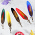 Feather Brooch for Suit Handmade Colorful Feather Lapel Pin Pack of 10...