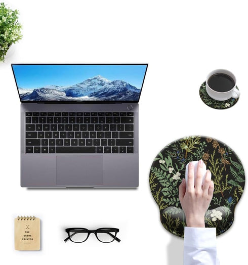 HOPONY Ergonomic,Wrist Support Gel Mouse Pad with Wrist Rest,Comfortable Computer Mouse Pad for Laptop,Pain Relief Mousepad with Non-Slip Rubber B...