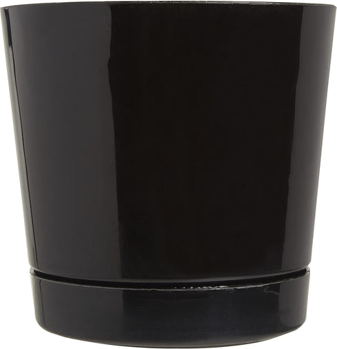 Novelty Majestic Full Depth Round Cylinder Pot, Glossy Black, 8-Inch (10088)...