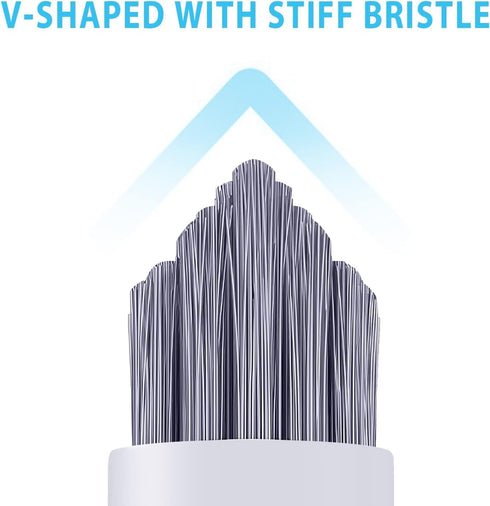 Grout Brush Cleaning,Hard Bristle Grout Cleaner for Tile Floors,Bathroom Cleaning Brushes for Scrub Shower Tile Grout, Black, 4 Pieces...