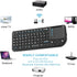 Rii Mini Wireless Keyboard with Touchpad?QWERTY Keyboard,Support Bluetooth ?2.4G Connection,Built-in Laser Pointer, Backlit Portable Keyboard Wire...