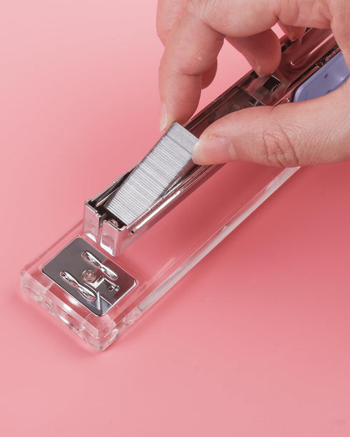 Clear Acrylic Stapler, Desktop Stapler, Office Stapler, Elegant Modern Desk Accessory for The Desk at Home, Office, or School?Purple?...
