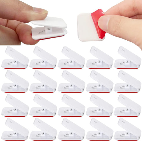 20 Pieces Self Adhesive Clips, Wall Clips,Tapestry Hangers,Photo Clips for Paper Flag Hanger,Sticky Clips for Teachers,Double-Sided Adhesive Sprin...