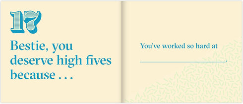 Knock Knock Bestie, I Love You Because Book Fill in the Love Fill-in-the-Blank Book & Gift Journal (25 Prompts), 5 x 5.75-Inches...