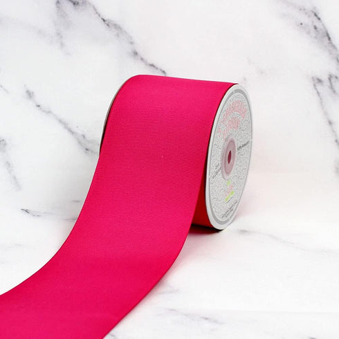 Creative Ideas GRO3000-175 , 3" Inch Solid Grosgrain Ribbon, 25 Yards, Hot Pink, 25 yd...
