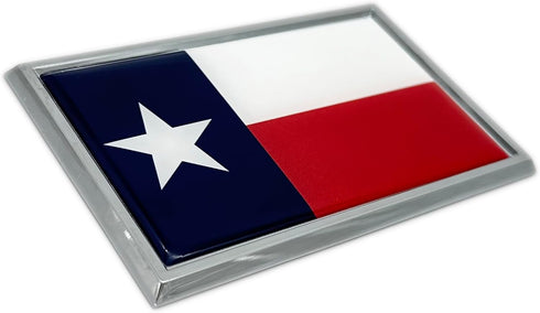 Elektroplate State of Texas Flag Large All Metal Emblem for SUVs/Trucks | Universal Fit at 2.7" x 4.2" | Weatherproof...