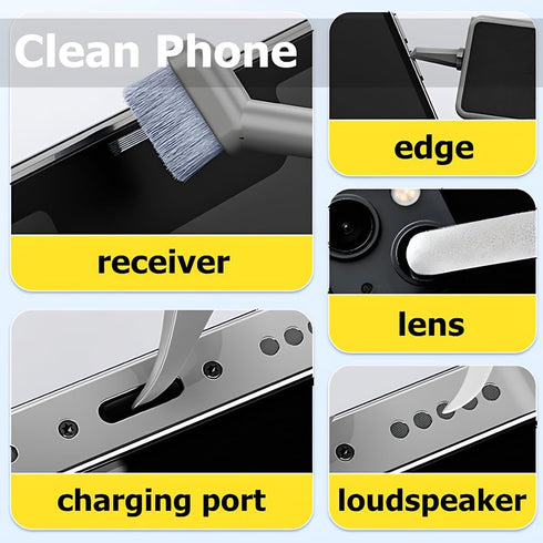 Phone Cleaning Kit, Laptop Cleaning Kit, Keyboard Cleaning Kit, Electronic Cleaning Kit, Compact Cleaning Kit for Earbuds, Portable Multifunctiona...