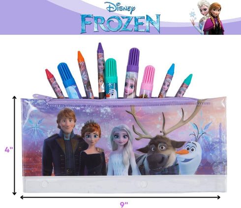 Disney Frozen Kids Coloring Art and Sticker Set, 30 Pcs. School & Craft Supplies with Pencil Case...
