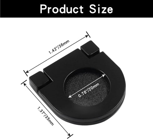 2 Pack Recessed Pull Ring Handles Black Hidden Recessed Type Drawer Mount Handle Deck Cabinet Flush Ring Sliding Door Pull Handle Recessed Furnitu...