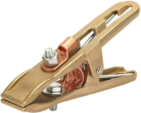Fafeicy Welding Ground Clamp, Brass Material A Shape Ground Welding Earth Clamp Brass Welding Clamp for Welding Machine Used in Shipyards, Machine...