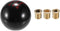 Car Manual 4 Speed Ball Gear Shift Knob Kit, Round Short Throw Shifter Universal for Manual Transmission Vehicles Durable Acrylic Black with Adapt...