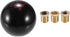 Car Manual 4 Speed Ball Gear Shift Knob Kit, Round Short Throw Shifter Universal for Manual Transmission Vehicles Durable Acrylic Black with Adapt...