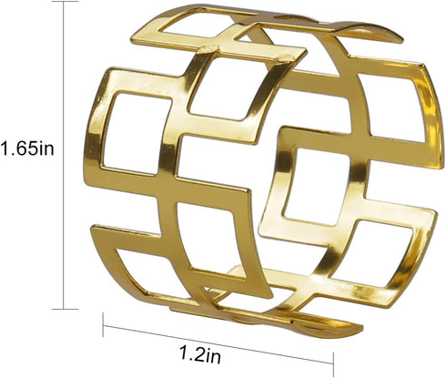 LogHog Delicate Christmas Gold Napkin Rings Set of 12, Ideal Table Setting Napkin Buckles for Christmas, Thanksgiving, Wedding, Parties, Holiday (...