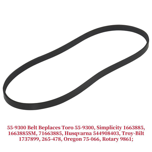 2 Pack 55-9300 Drive Belt Replaces Husqvarna 544908403, Simplcity 1663885, 1663885SM, Toro 55-9300, Troy-Bilt 1737899 for Toro CCR2000 CCR2400 CCR...