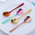 BuyGo 18/8 Stainless Steel Teaspoon 6 Inch Coffee Dessert Espresso Spoons for Cake Ice Cream Appetizer, Set of 8, Mix Color, Dishwasher Safe...