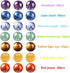 140pcs 7 Chakra Natural Stone Round Beads Crystals Energy Healing Genuine Real Stone DIY Charm Smooth Beading for Bracelet Necklace Earrings Jewel...