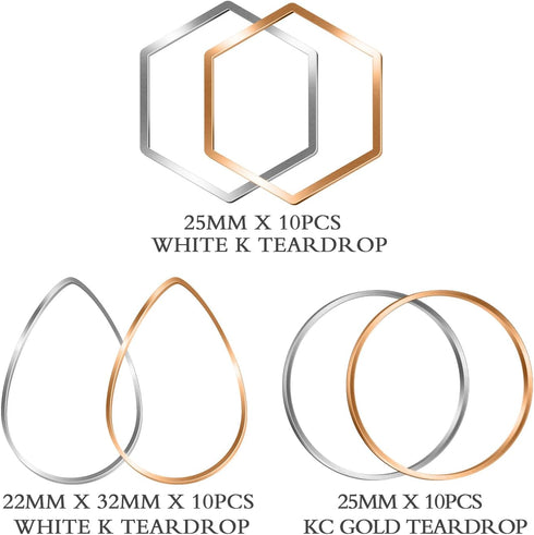 Earrings Beading Hoop for Jewelry Making, Earrings Findings Hoops Earring Charms Open Bezel Pendant Frame for DIY Craft,Earring Necklace,Crafts Su...