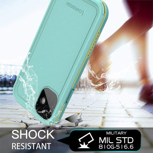 for iPhone 11 Waterproof Case 6.1 Screen Protector Underwater Shockproof Full-Body Dustproof Rugged Case for Aplle iPhone 11 (Cyan Green)...