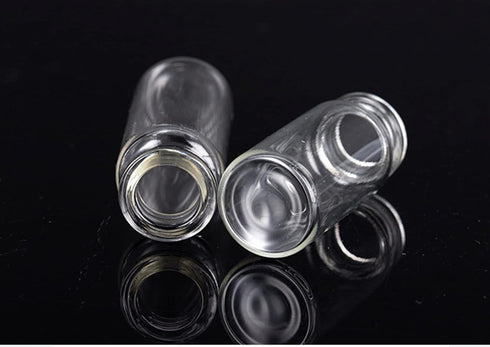 20 Pcs 10ml Glass Bottle,Sterile Transparent Vial,Seals Empty Vials, Lab Sample Vial, Empty Vials with Self Healing Injection Port,with Flip Off A...