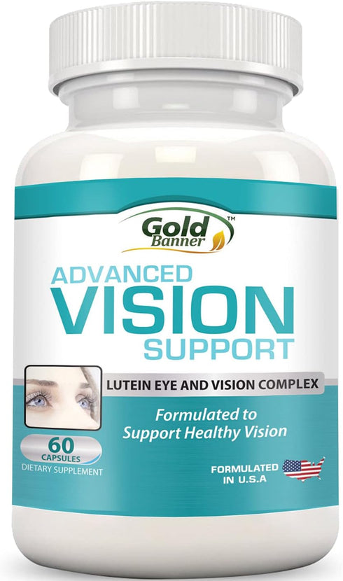 Advanced Vision Support - Lutein Eye & Vision Complex with Lutein, Bilberry, Zinc, Grapeseed & Essential Vitamins - All Natural Retina Capsules fo...