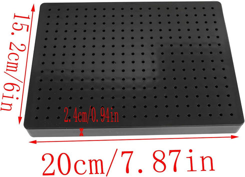 LQ Industrial Painting Stand Base 20 x 15.2x2.4cm(7.87x6x0.94inch) Color Clip Base Model Holder 14 x 19 Holes Alligator Clip Stick Set Modeling To...