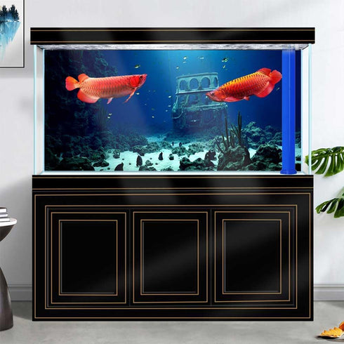 72X24IN Natural Underwater Aquarium Background, Pictures 3D Fish Reef Fish Tank Decoration Background, with 8 EVA Double-Sided Tape...