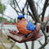 Blue Bird Figurine Garden Decor, Animal Decoration Bird Lover Gifts, Hanging Cute Bird Statue Outdoor Bird Sculpture for Christmas Tree, Patios an...
