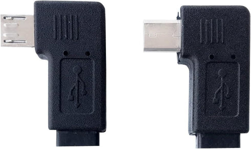 1 Pair Right Left 90 Degree Angle Micro USB Male to Micro USB Female Adapter...