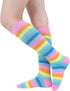 Benefeet Sox Womens Striped Knee High Socks Girls Funny Novelty Athletic Colorful Stripe Cute Stockings Tube Socks...