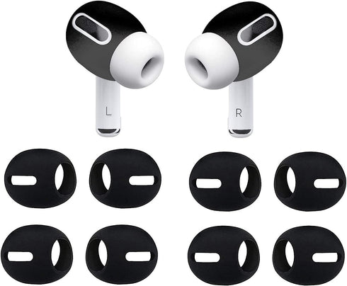 Compatible with AirPod Pro Ear Tips Ear Gels Anti-Slip Earbuds Cover ? Fit in The Charging Case ?, 4 Pairs Black b...