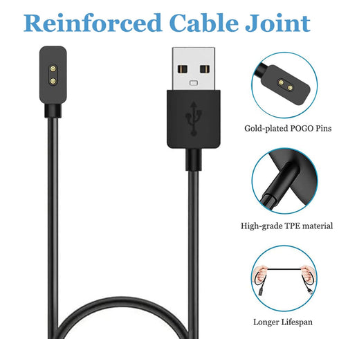 EXMART for Xiaomi Mi Band 8 Charging Cable, Replacement USB Charger for Redmi Watch 3/Watch 3 Lite/Watch 3 Active/Band 2 Smartwatch 60cm / 2ft (2)...
