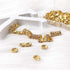 200Pcs Rondelle Spacer Beads Bright Silver Crystal Rondelle Spacer Beads for Jewelry Making (8mm Gold Plated)...