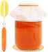 Artcome 1-Gallon Glass Jar Wide Mouth with 2 Airtight Plastic Lids, 4 Muslin Cloths, 2 Rubber Bands, 2 Gold Mats and a Brush for Kombucha, Ferment...