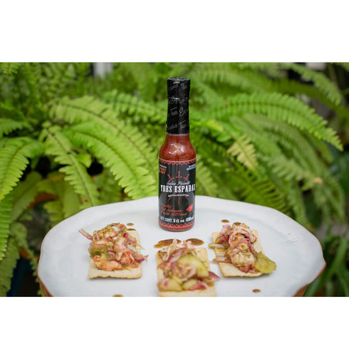 Salsa Picante Tres Espadas | Habanero Hot Sauce | Hot salsa crafted with Mexican Habaneros | Hot Sauce Bottles 5 FL OZ Each (Habanero Red Pepper, ...