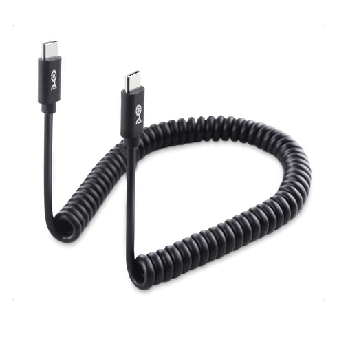 Cable Matters Coiled USB C to USB C Cable with 3A / 60W Fast Charging 1-4 Feet, Support Apple CarPlay, Android Auto, USB C Charger Cable, for iPho...
