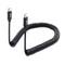 Cable Matters Coiled USB C to USB C Cable with 3A / 60W Fast Charging 1-4 Feet, Support Apple CarPlay, Android Auto, USB C Charger Cable, for iPho...