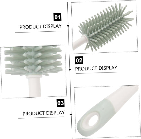 Cleaning Brush Set Baby Suits Childrens Water Scrub Brush Milk Bottle Cleaner Baby Kids Bottle Brush Silicone Baby Bottle Water Cup to Rotate Food...