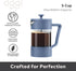 Oggi Borosilicate Glass French Press Coffee Maker (20oz)- 5 Cup Capacity, Coffee Press, Single Serve Coffee Maker, Stainless Steel Lid & Plunger, ...