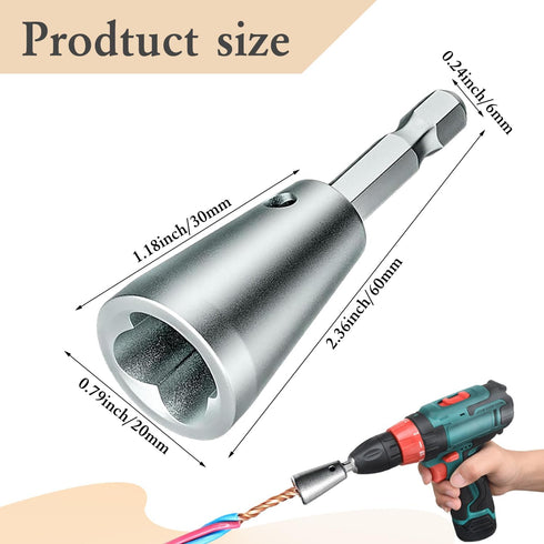 3PCS Wire Twister Tool for Drill, Wire Twisting Tool Wire Twister Wire Connector, 2024 New Wire Twister Tool for Drill Wire Nut Twister Wire Strip...