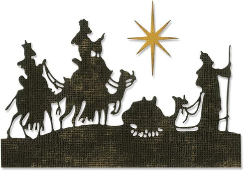 Sizzix Thinlits Dies Wise Men by Tim Holtz, 2-Pack, 5 1/4" x 2 3/4" - 1 1/2" x 2 1/4", Multicolor...