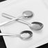ChenShuo Stainless Steel Flat Bottom Dinner Spoons, korean Spoons with Long Handles, Asian Soup Spoon, Dishwasher Safe, 7.2 Inches, 4 Pack...