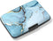 Credit Card Holder, Mini Aluminum Card Wallet RFID Blocking Slim Metal Hard Card Case for Women Men, Blue Marble...