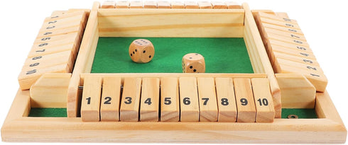 Kisangel Wooden Four-sided Flop Games Digital Wooden Board Game Parent-Child Board Game Educational Toys for Kids (Green)...