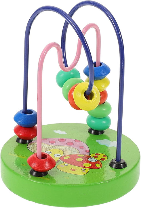 Abaodam Toys Toy Wooden Playset Wooden Bead Maze Beads Maze Game Toddler Bamboo Coaster Cartoon Wood Bead Coaster...