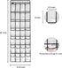 28 Large 1 Pack Transparent Pockets Over The Door Shoe Organizer Sturdy Hanging Shoe Rack for Door Closet Sneakers or Accessories, 4 hooks?White?...