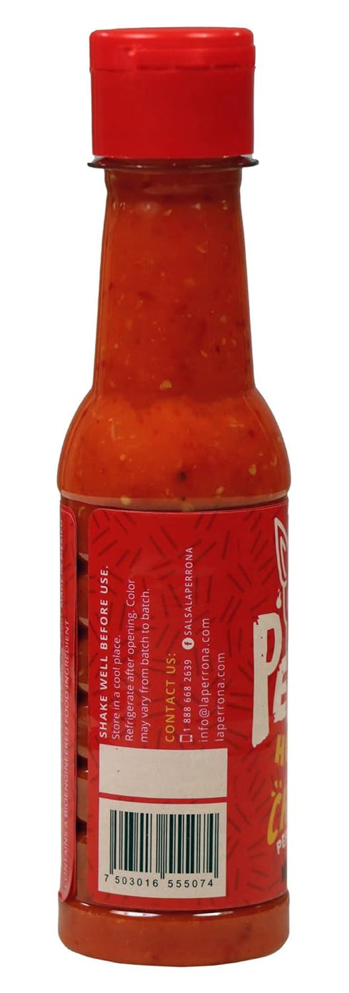 La Perrona Chiltepin Hot Sauce 5 Ounce Bottle | Red Chiltepin Pepper Salsa Picante | Extra Spicy | Handmade (5oz, Pack of 1)...
