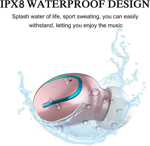 Mini Wireless Earbuds, Bluetooth Earphones in Ear with Wireless Charging Case, IPX7 Waterproof Wireless Mini TWS Mic Hi-Fi Stereo Sport Headphones...